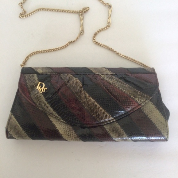 DIOR VINTAGE SNAKESKIN BAG - Picture 5 of 16